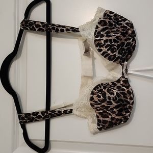 Victoria's secret Bra and panty set Demi Bra.  Leopard and Lace